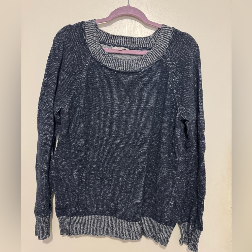 GAP Blue and White Knit Pullover